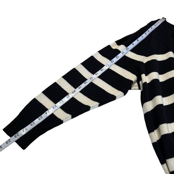 Lane Bryant Black White Knit Striped Longsleeve Sweater Dress Womens 22/24P NWT - Picture 9 of 11